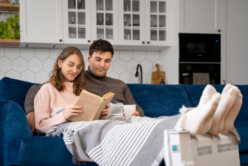 RainMate air purifier placed on a bedroom shelf, quietly improving indoor air quality for a family-friendly environment.